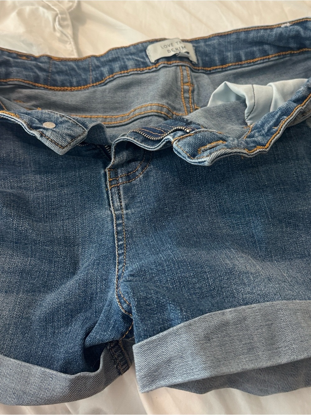 Love Tree Women's Blue Denim Boyfriend Shorts